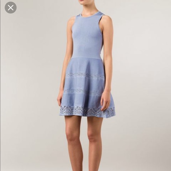 PARKER ‘Alabama’ flared dress -lamb leather detail - Picture 3 of 8